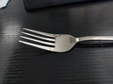 GEEGO304不锈钢叉子餐叉西餐叉家用主餐叉牛排刀叉勺三件套长柄沙拉叉 星空银-西餐叉2支装(304) 实拍图