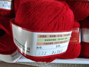 恒源祥小囡牌高支纯羊毛开司米细毛线团手编羊毛外套毛衣线全毛新品绒线 222大红色 62.5克 /团 实拍图