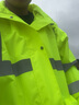 智汇反光雨衣交通雨衣雨裤套装电动车外卖防暴雨防汛环卫分体式冬季加厚棉雨衣 荧光绿【普通款150DPU】 XL号（适合身高170-175cm） 实拍图