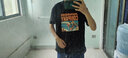 啄木鸟（TUCANO）纯棉短袖T恤男韩版潮流宽松大码重磅打底衫青少年学生夏天男短袖 黑/小伙伴 3XL （重175-190斤高175-180） 实拍图