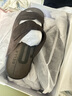 百丽（Belle）周雨彤杨迪同款吐司拖1代升级版女外穿勃肯鞋凉拖鞋A8R1DBT5预售 啡色-拖鞋(女款) 1代升级版 38 (240mm) 实拍图