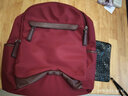 伊诗黛背包双肩包女2025韩版百搭休闲女士牛津布大容量旅行包潮女包 酒红色 实拍图