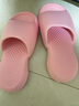 merdor 高档EVA踩屎感凉拖鞋男士家居家用浴室洗澡防滑女夏情侣室内厚底 粉色 37-38 实拍图