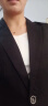 简蜓小西装女棉麻夏季新款韩版休闲外套女七分袖短款亚麻小个子西服 中袖黑色小西装 L（建议：100-110斤） 晒单实拍图