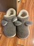 京东京造儿童拖鞋男童包跟卡通舒适毛绒保暖包脚棉拖鞋灰色30-31 JZ-3262 实拍图