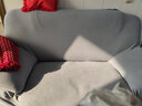 南水涧纯色弹力沙发套罩全包防滑沙发罩真皮老式组合沙发巾通用防尘盖布 洛兰灰 M码  145-185cm 实拍图