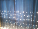 雅菲伦现代韩式窗帘抖音ins简约镂空星星清新公主风网红布纱一体卧室布 星空蓝色 定制每米价格 实拍图