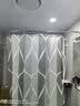 誉品丰茂折叠浴帘304不锈钢L型弧形浴帘杆伸缩杆浴帘套装免打孔浴室淋浴房 D款原色+灰色折叠浴帘+金属挂环 实拍图