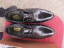 巴图腾皮鞋男真皮商务正装青年大码46内增高黑色英伦结婚新郎鞋春季新款 黑色四季款B20112101 40 实拍图