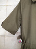 衣典零一（LEDIALYI）2025夏季女装新款中年休闲棉麻连衣裙遮肚子显瘦亚麻衬衫裙子夏天 军绿色 XL （建议131-140斤） 实拍图