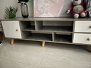 左昊电视柜落地2024新款小户型客厅家用卧室桌子实木腿简易电视机柜 120cm 莫兰迪灰色+暖白色 实拍图
