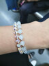吴越老银铺水晶S925银手链女海蓝宝手串森系韩版简约个性闺蜜首饰送女朋友生日礼物礼品送女友 S925银+海蓝宝手链 实拍图