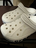 卡骆驰（crocs）洞洞鞋男鞋女鞋 25夏季新款贝雅拖鞋轻便透气情侣鞋沙滩鞋凉鞋 贝雅卡骆班-白色/热推款 41 -42 /M8W10/260mm 实拍图