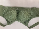 维多利亚的格调内衣女新款薄款大胸显小全罩杯聚拢女收副乳防下垂提胸大码文胸罩 1516#青绿色 36-80B 实拍图