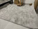 布迪思 客厅地毯 卧室地毯仿兔绒长毛可定制沙发茶几床边毯 纯色兔毛 浅灰色【仿兔毛】 140*200CM【长毛】 实拍图