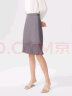 【重磅真丝】OVV2022春夏新款女装22MM重乔蕾丝拼接半身裙 紫灰56 M 晒单实拍图