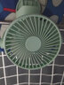 XAXR 小风扇迷你可充电车载usb夹子式随身大风力电风扇小型学生宿舍桌面台式宝宝婴儿床上夹子风扇 豪华绿色|5000毫安|四档风大低噪 实拍图