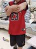 NIKE JORDAN 耐克AJ篮球服套装23号球衣夏季儿童篮球背心+短裤2件套 正黑色 120 /60 【建议身高110-116cm】 实拍图
