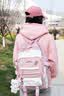 靓宝宝2026新款女生卡通书包女孩初中生5小学生6大容量四至六年级高颜值 小号粉色+徽章 实拍图