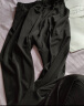 奉孝妈妈裤子夏季薄款七分中年女裤宽松大码奶奶装冰丝垂感老人休闲裤 黑色 4XL (建议135-150斤) 实拍图