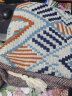 北虞民族风大披肩加厚保暖午睡空调毯针织围巾青海西北旅游拍照道具 米色 晒单实拍图