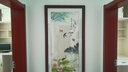 享得 玄关装饰画中式九鱼图葫芦玄关画竖版过道走廊壁画国画实木边框 H款九鱼图 田园柚木色边框 80cm*160cm 实木边框+有机玻璃 实拍图