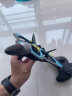 北欧时光儿童遥控飞机战斗机滑翔机泡沫无人机小学生小型男孩玩具飞机航模 升级版-特技战斗飞机-蓝黑 套餐类型&【一块电池】 晒单实拍图