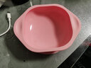 MARCUS&MARCUS 马库狮marcus儿童辅食碗 硅胶吸盘碗 汤碗防滑抗摔婴儿宝宝餐具 粉色 实拍图