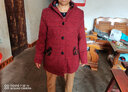 兰威费雷妈妈春秋装毛呢外套新款40-50岁60加绒加厚棉袄中老年女装 枣红加绒加 厚款 3XL 【建议120-135斤】 实拍图