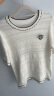 初申夏季短袖T恤女山茶花华夫格时尚简约经典圆领T恤S13KT1512 晒单实拍图