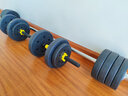 华亚（HUAYA环保哑铃杠铃套装组合男士举重杠铃 家用健身器材 75KG 哑铃杠铃两用套装组合 实拍图