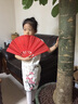 丹鸟王新款儿童旗袍夏季复古装洋气公主裙中国风小女孩宝宝女童旗袍裙子大码中国风中大童中式表演出服 粉色花（仿丝绸） 120码 实拍图