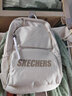斯凯奇（Skechers）双肩包男女同款书包简约时尚大容量旅行包学生背包 淡黄色【经典款-约24.4L大容量】 实拍图