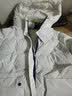 忙忙熊童装女童冬季羽绒棉服女孩中大童新款洋气中长款棉外套长袖连帽加绒加厚秋冬大衣 白色 160 实拍图