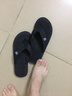 和居优品 人字拖男 夹脚沙滩大码拖鞋男青春潮流新品韩版休闲沙滩鞋室外一人字拖凉鞋女 小贝黑色 39码 实拍图