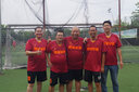KELME /卡尔美定制足球服男套装比赛透气短袖V领组队服印字印号球衣 枣红荧光橙 XL 实拍图