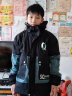 柏乐迪冬季棉服12-16岁男孩夹克大童中学生外套青少年加绒加厚棉衣袄子 8833黑绿(加绒加厚)  M(80-100斤左右) 晒单实拍图