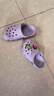 卡骆驰经典洞洞鞋儿童鞋户外休闲鞋凉鞋/206991/206990 淡紫色-530(含智必星) 26 (155mm) 实拍图