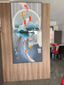 墨派（Mopai）玄关装饰画竖版现代简约走廊过道背景墙壁画入户轻奢挂画免打孔 洪福齐天 90*180cm晶瓷+铝合金边框 实拍图