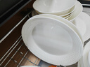 玛戈隆特 事事如意餐具纯白浮雕骨瓷餐具餐盘整套散件组合 10人份餐具套装 52头 实拍图