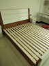 上林春天 床 实木床 双人床 白色床北欧现代简约婚床套装组合卧室家具 胡桃色单床 1500*2000 标准床 实拍图