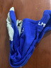 KELME/卡尔美儿童高筒足球袜过膝学生比赛训练毛巾底加厚防滑长筒袜子 彩蓝-幼儿款（27-32） 实拍图
