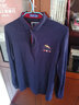 袋鼠大亨高档纯棉长袖t恤男秋冬季青年纯色男士体恤全棉打底衫中年翻领 藏青色 180/2XL 推荐150-170斤 实拍图