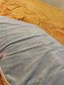 雅鹿 A类婴儿牛奶绒四件套法兰绒床单冬季被套珊瑚绒被罩床笠床上用品 姜黄+摩登灰【A类标准婴儿绒】 1.8m 床单款 四件套-被套200*230cm 实拍图