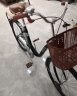 凤凰（Phoenix）自行车成人男女通勤26英寸复古城市骑行脚踏车 金孔雀 单速 米白 晒单实拍图