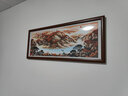良品大师流水生财山水画办公室挂画中式客厅装饰画靠山图茶室字画风景壁画 鸿运当头A2 48*118cm宣纸锦绫+有机玻璃+红褐色实木框（偏小） 实拍图