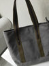 K兔帆布包女包单肩包女士手提包韩版文艺范简约休闲通勤布包购物包袋 881灰色 实拍图
