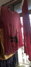 贝珂曼夏季中老年人棉麻短袖套装宽松大码上衣妈妈装两件套t恤夏装女装 SX168-紫红色 3XL【120-135斤】 实拍图