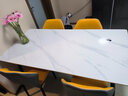 京释（JINGSHI）餐桌 岩板餐桌椅组合意式轻奢现代简约家用饭桌餐厅家具 羊脂白玉亮光【蝴蝶椅】 1.6m 四椅【桌架升级款】 实拍图
