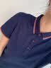 皓衣阁文化衫t恤定制工作服刺绣企业工衣POLO广告团体服工服聚会衫印字 【舒适精致款】藏青 S 实拍图